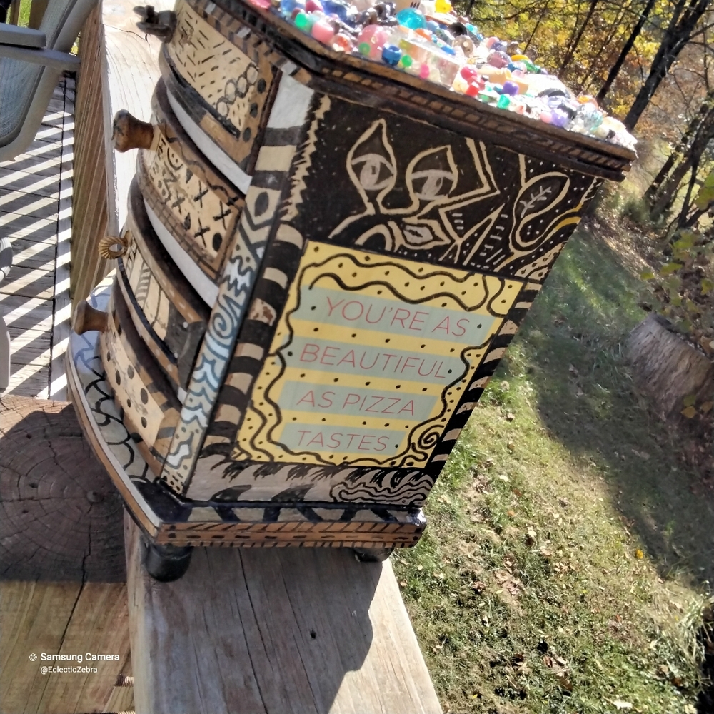 ALTERED ART JEWELRY BOX with 4 drawers - Picture 4 of 16